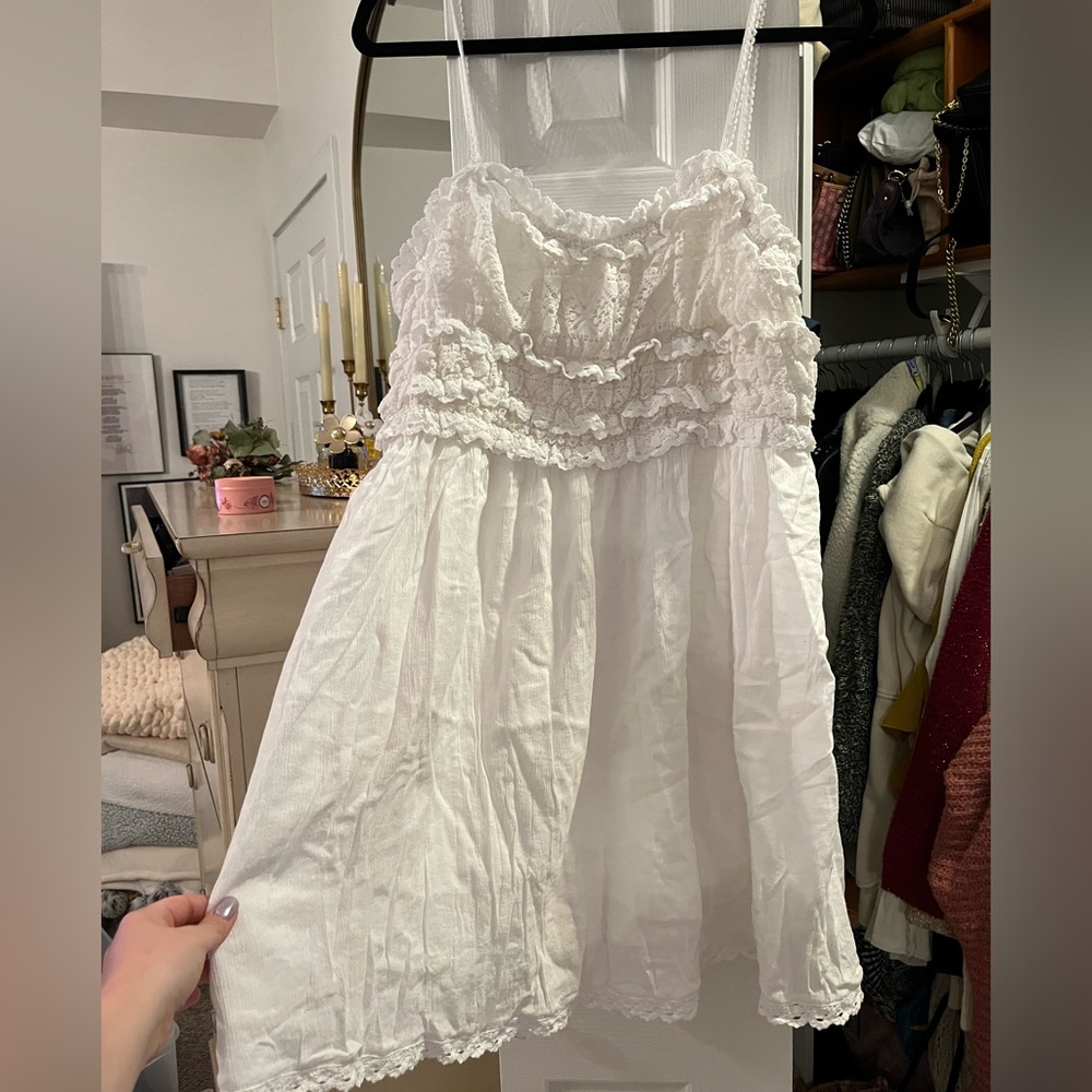 American Eagle Lined Ruffle Mini Sundress